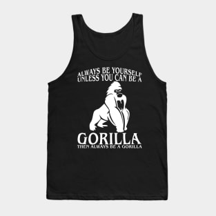 Funny Gorilla Art For Men Women Primate Animal Gorilla Lover Tank Top